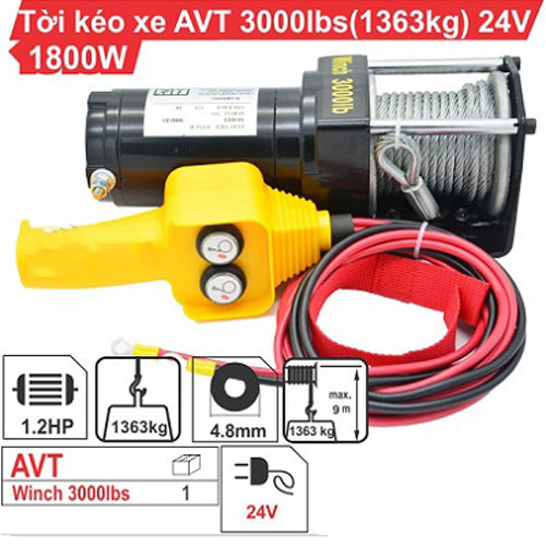 Tời điện kéo xe ATV-3000