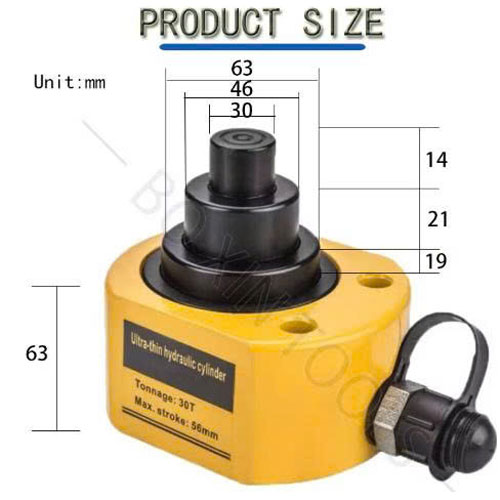 Kích thủy lực thân mỏng 3 tầng 30 tấn DFPY-30